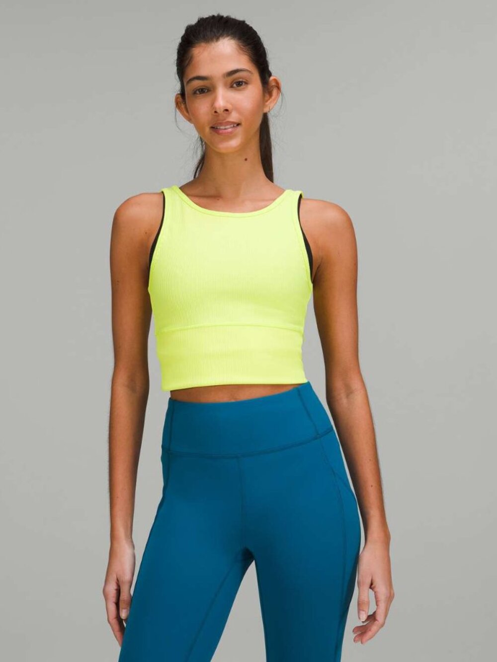 Lululemon Ribbed Longline Tank-Highlight Yellow